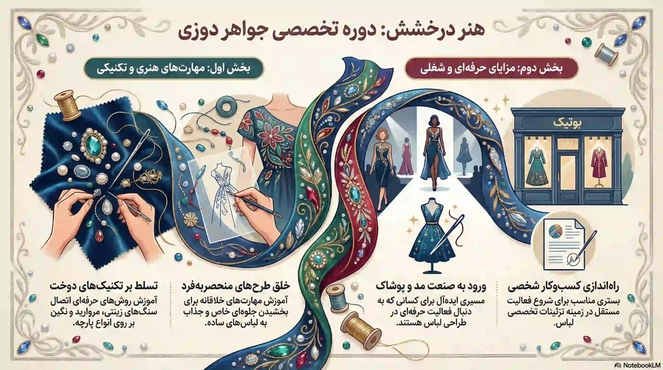دوره جواهر دوزی در مشهد