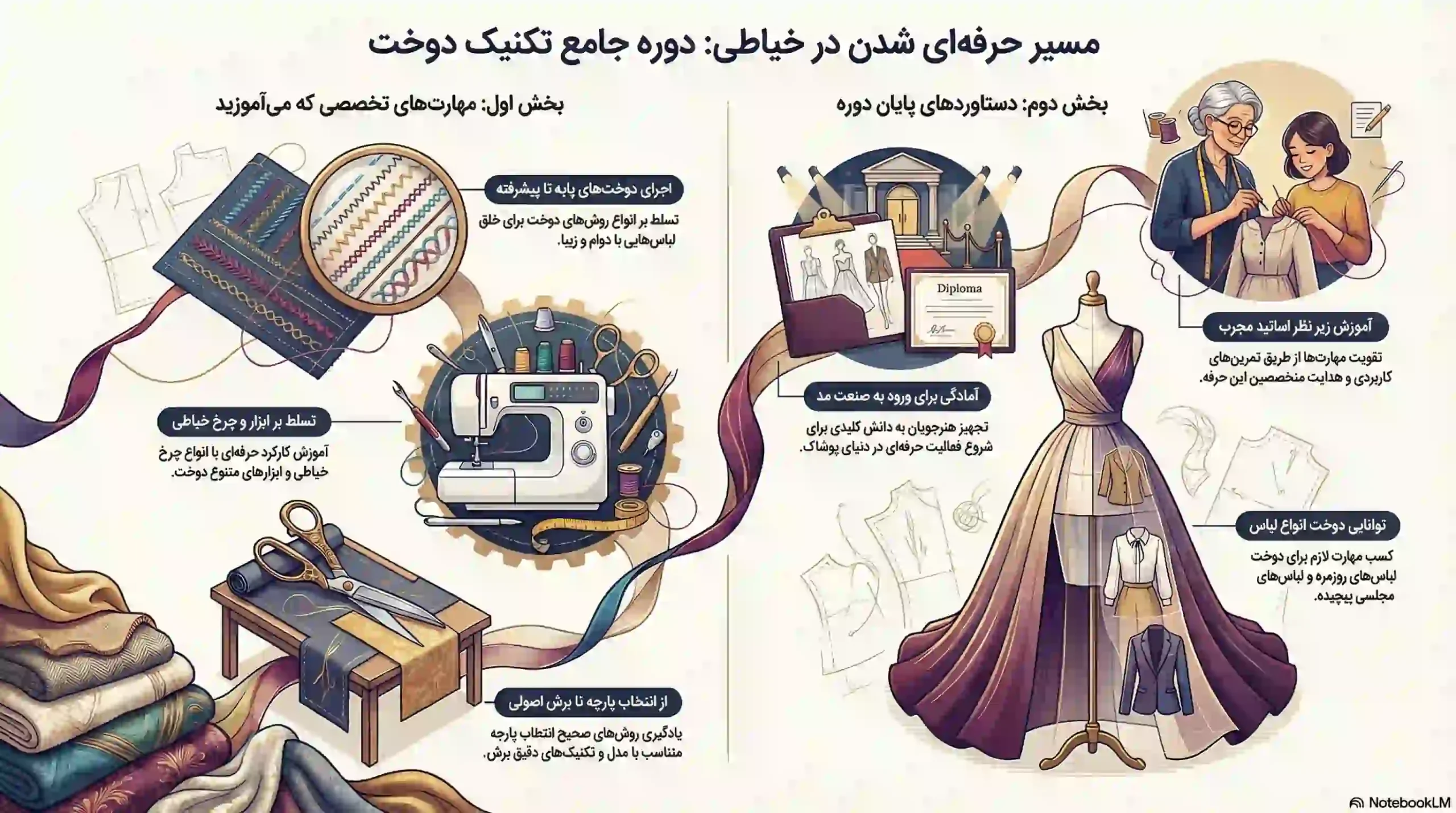 تکنیک دوخت 1 و 2 در مشهد