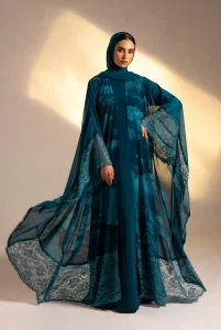 مانتو عبایی حریر آبرنگی